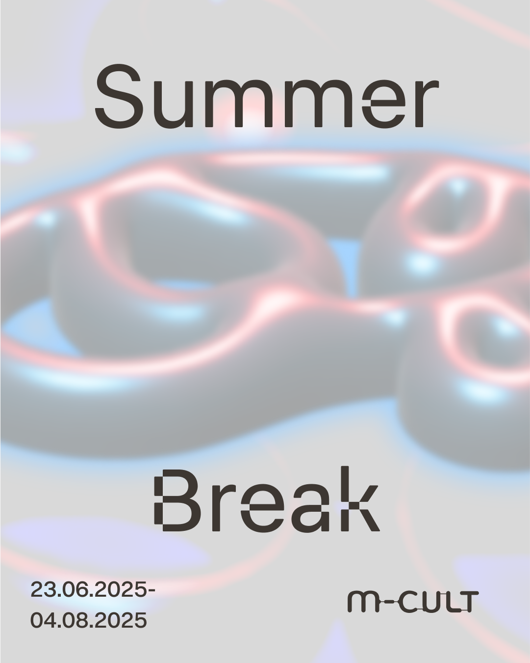 Grey gradient with Summer Break text